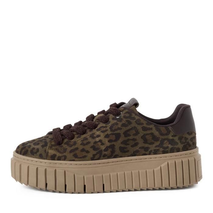 Baskets femme Tamaris 1-23702-45 - olive leopard