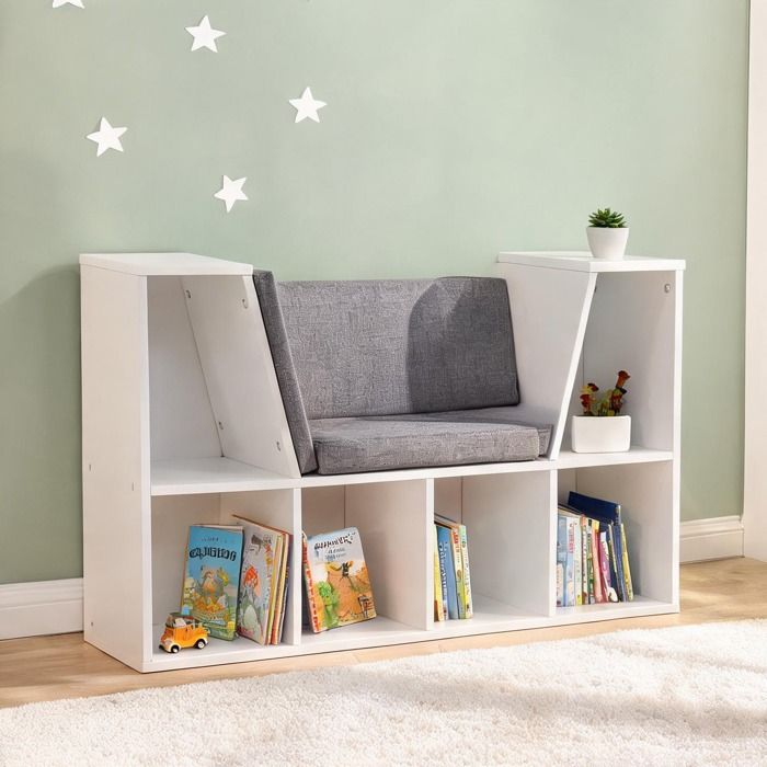Meuble Etagere en Panneaux de particules Gris 102 x 30 x 61 cm