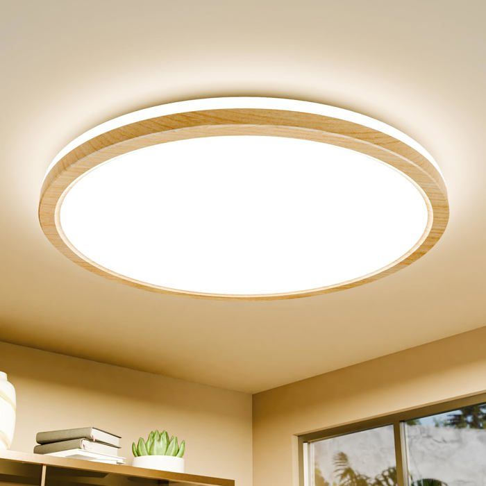Plafonnier LED 24W 4000K Luminaire Plafonniers Salle de Bain Etanche IP44 Rond Bois Lampe Moderne Pour Salle de Bain LAMPE A POSER Plafonnier LED 24W 4000K Luminaire Plafonniers Salle de Bain Etanche IP44 Rond Bois Lampe Moderne Pour Salle de Bain LAMPE A POSER