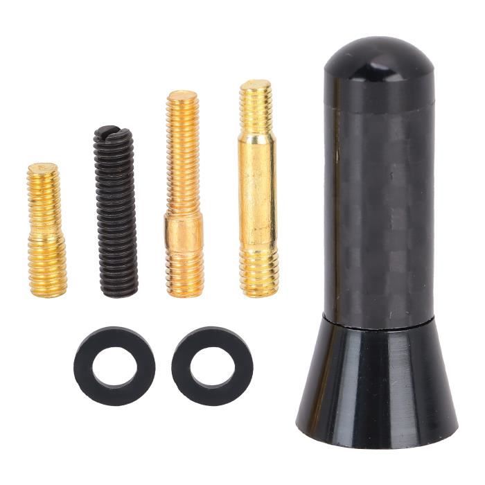 Antenne Voiture 12 Cm Fibre Carbone • Mini • Compatible Ford, Toyota, VW, Audi, Nissan, Honda • Facile à Installer