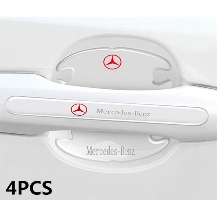 Lot de 4 porte collision bande anti - rayures poignée autocollant de protection de porte de voiture décoration pour Mercedes Benz