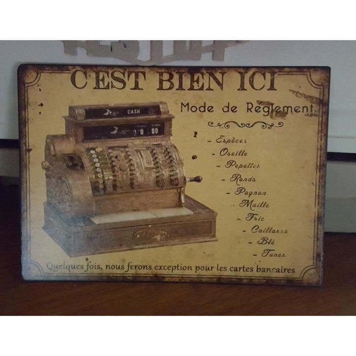 Plaque Caisse c est Bien Ici 21 15 Cm Cdiscount Maison plaque-caisse-c-est-bien-ici-21-15-cm-cdiscount-maison