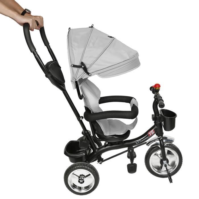 Tricycle évolutif pour enfant JINKEEY Pédales pliables, canne