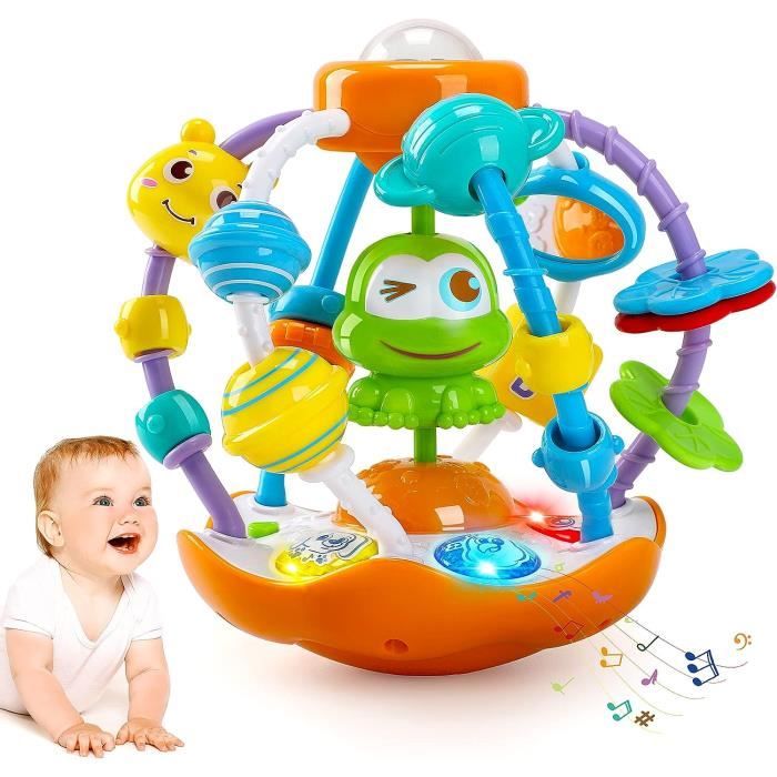 Hochet Bebe - Jouet Bebe 6 Mois Fille Garçon - Jouet De Motricité Secoueur  Grab Spin - Montessori Jouet Bebe 1 An - Anniver[x233] - Cdiscount  Puériculture & Eveil bébé