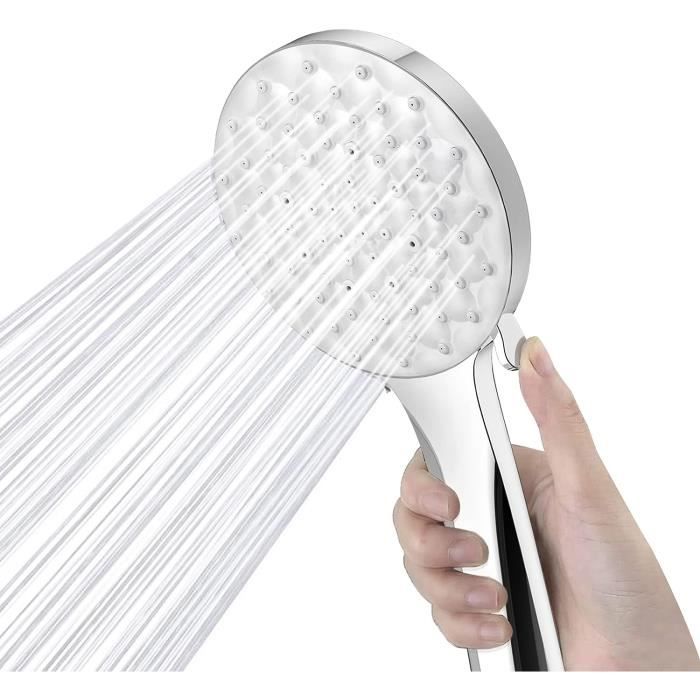 Pommeau De Douche Haute Pression 6 Modes – Anti-Calcaire, Filtrant, Économie D’Eau – Sans Flexible
