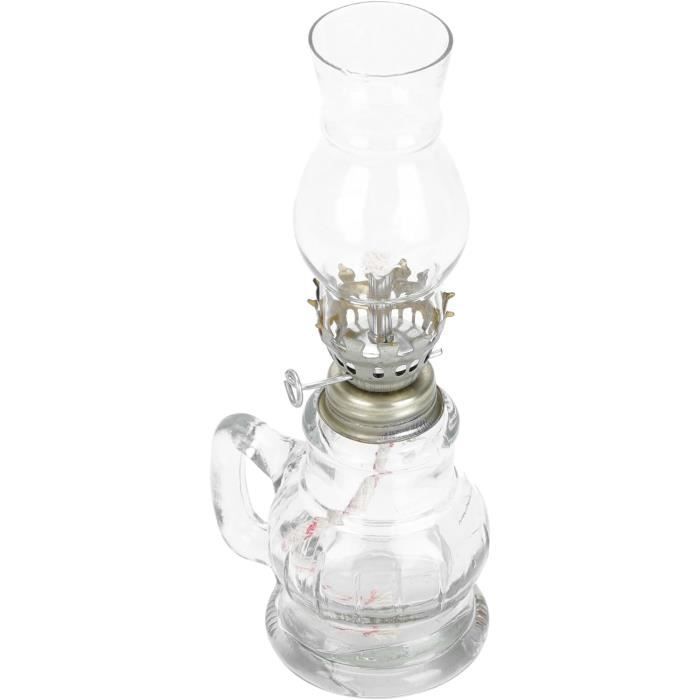 Lot de 2 lampes à pétrole - Lanterne en métal et verre