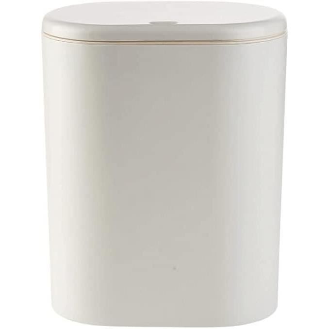 Poubelle De Cuisine étroite Double Couche - Plastique Gris, Dimensions 28x27x12.5 Cm - Pour Espaces Réduits (salle De Bain, Cuisine, Bureau)