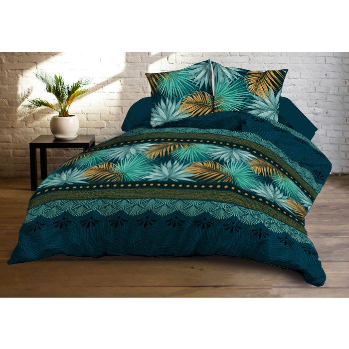 Le Linge de Jules - Housse de couette Paraiso 220x240 cm microfibre + 2 taies 63x63 cm Le Linge de Jules - Housse de couette Paraiso 220x240 cm microfibre + 2 taies 63x63 cm