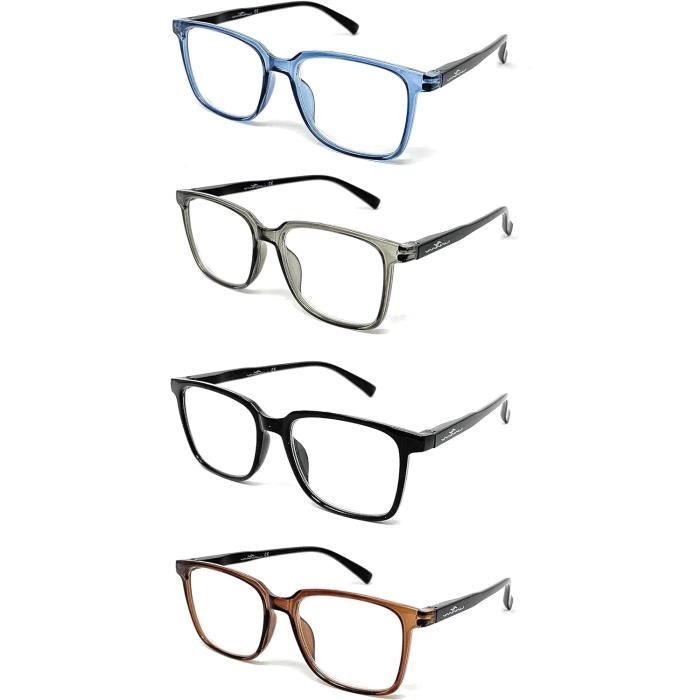 Pack De 4 Lunettes Anti-lumière Bleue - Léger, Confort, Pour Ordi Et Lecture
