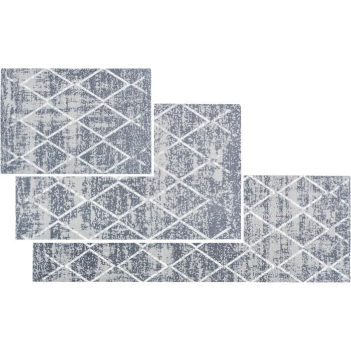 ENSEMBLE DE TAPIS GITANS LAVABLES ROMANS 4 PIÈCES