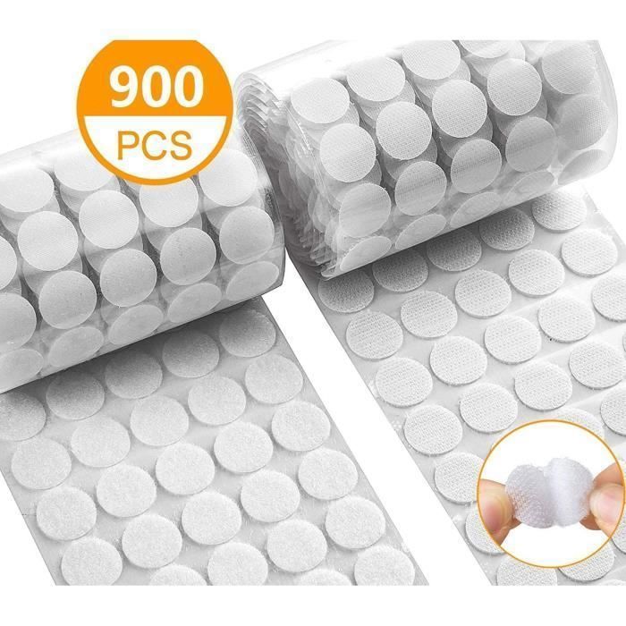 600 Pièces 20mm Scratch Autocollant Rond 300 Paires Pastille Scratch