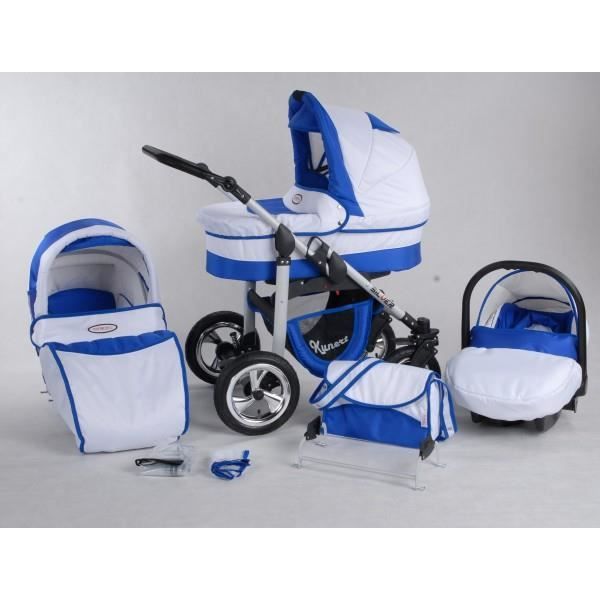 poussette trio bleu