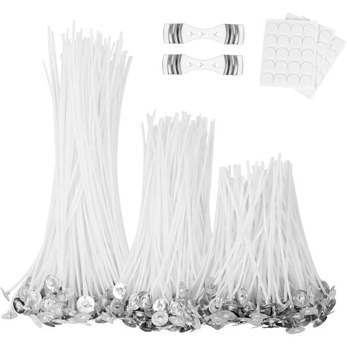 20 Mèches De Bougie Naturelles 10cm - Coton Bio Pour DIY Bougies Maison - Sans Fumée Noire