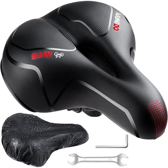 Selle De Vélo Ultra Confortable Gel Ergonomique Double Ressort - Selle Vélo Ville, VTT, Route, Électrique Avec Amortisseur & Outils Montage Selle De Vélo Ultra Confortable Gel Ergonomique Double Ressort - Selle Vélo Ville, VTT, Route, Électrique Avec Amortisseur & Outils Montage