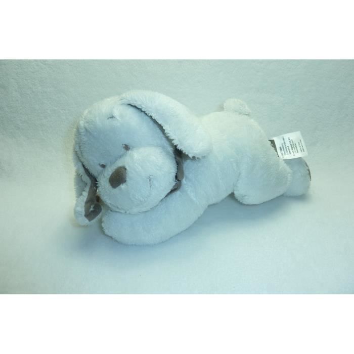 Doudou Chien Musical 27 Cm Blanc Marron Comme Neuf Cora Influx Cdiscount Puericulture Eveil Bebe