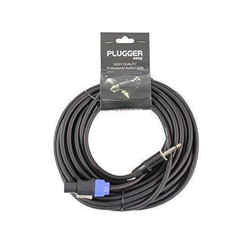 Plugger Câble HP Jack mâle-Speakon mâle 1.5 mm²-10 m Noir PLUCABSJM1SM110M0EAS