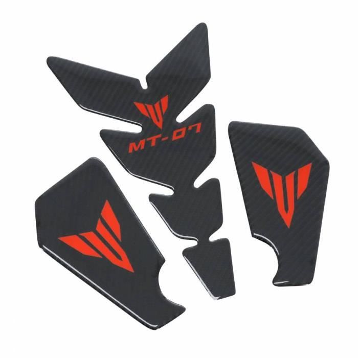 Sticker-autocollant de réservoir - Yamaha - MT-07 - Rouge - Set de 5 pièces - Protection contre les rayures