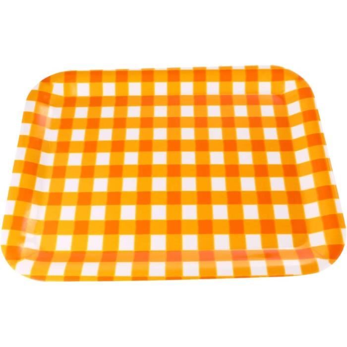 Nador Flores Plateau Rectangulaire En Mélamine Avec Poignée