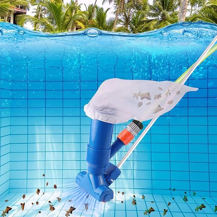 Kit de Nettoyage de Spa,Épuisettes de Surface pour Piscine,Kit Nettoyage pour Piscine Inclus Filet de Pêche,Canne à Épissure,Brosse pour Piscine,Brosse Éponge pour Spa,Piscine,Fontaine,Étang 