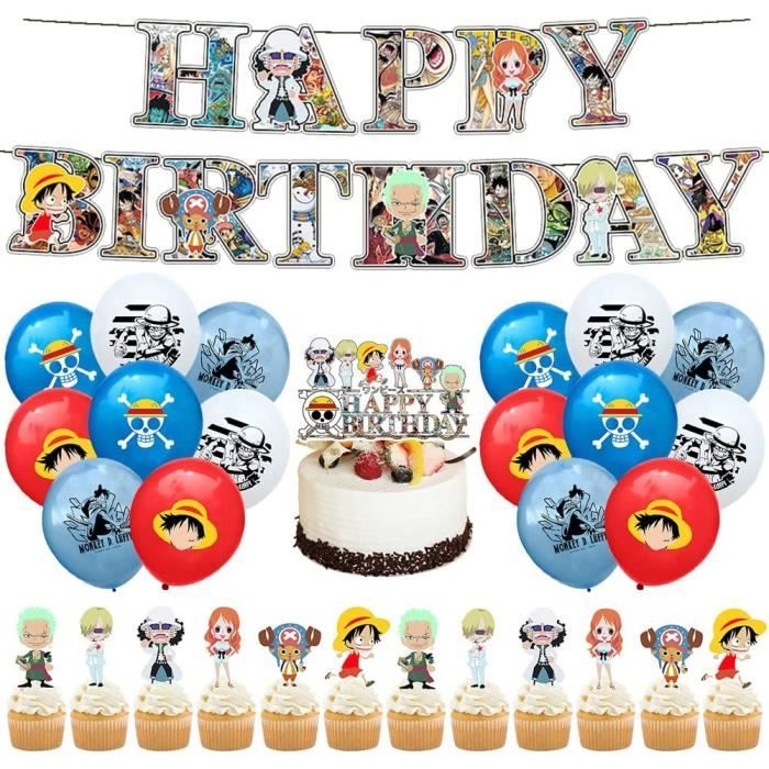 One Piece Décoration D'Anniversaire 32Pcs One Piece Ballons En Latex