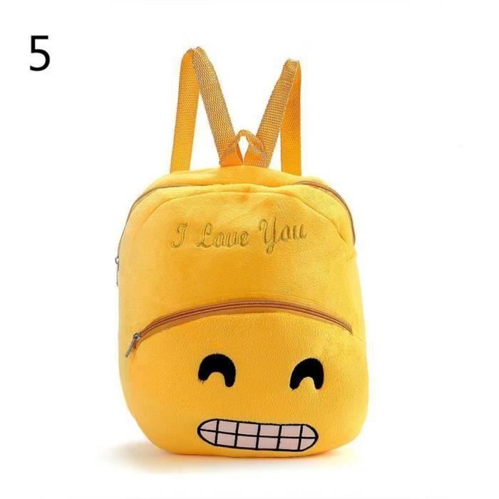 Sac à Dos Enfant Avec Motif Emoji, Lunettes Et Casque Arc-en-ciel - Polyester - Neuf Avec étiquettes