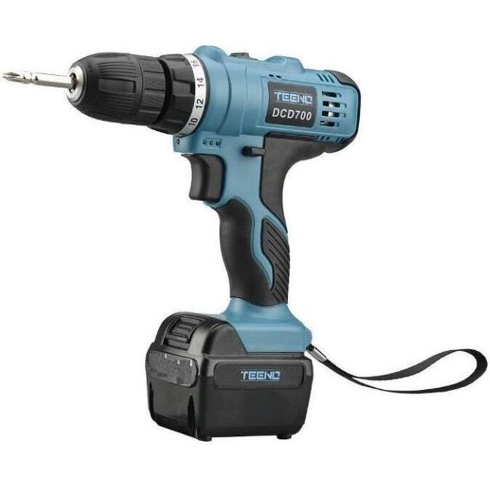 TEENO® Perceuse visseuse sans fil PSR 18V Bleu