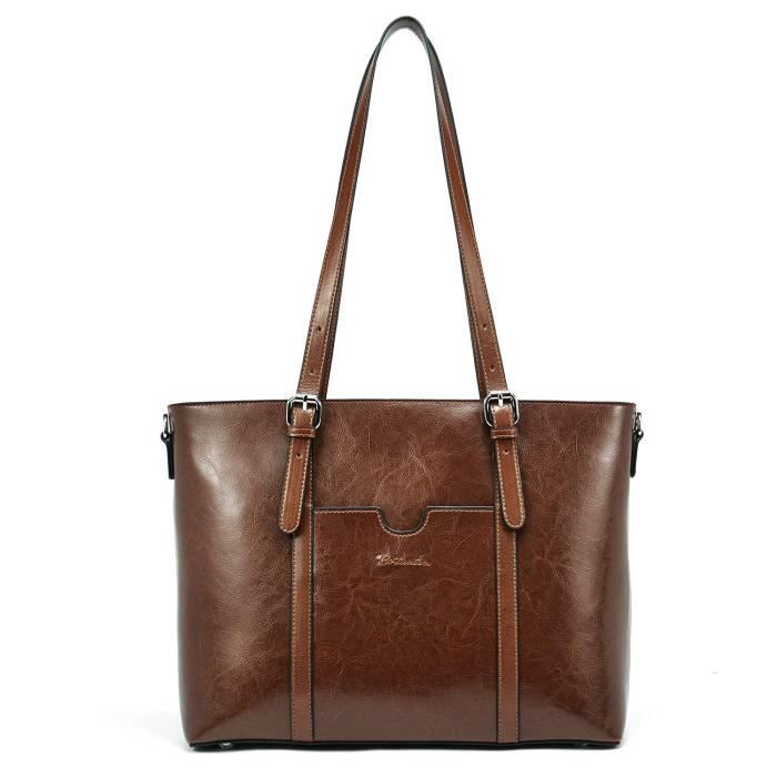 Sac Bandoulière Femme En Cuir Véritable Gea - Couleur Brun Foncé - Neuf Avec étiquettes