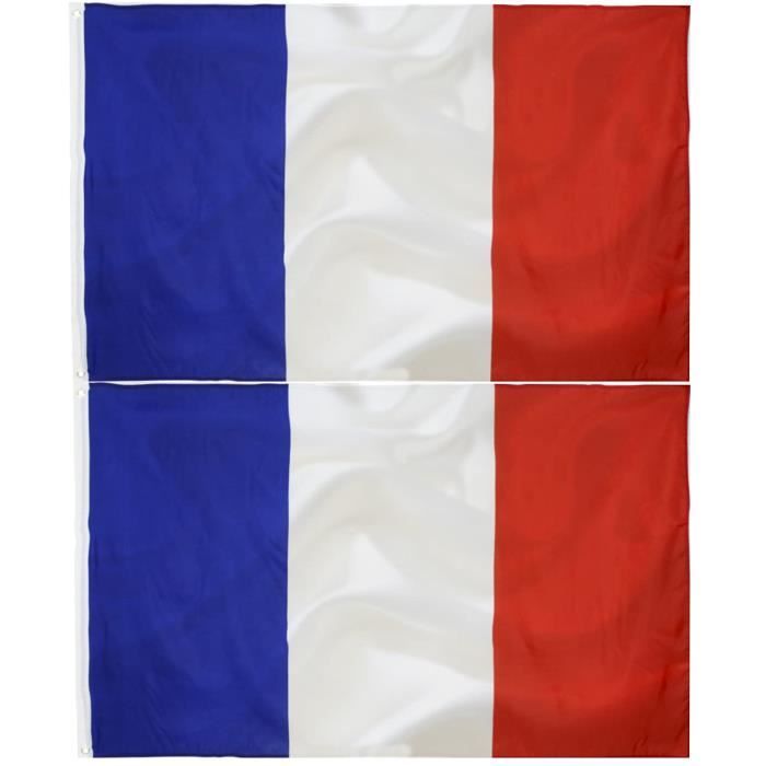 Drapeau Français 90x150cm - Polyester, œillets Laiton, Intérieur Et Extérieur