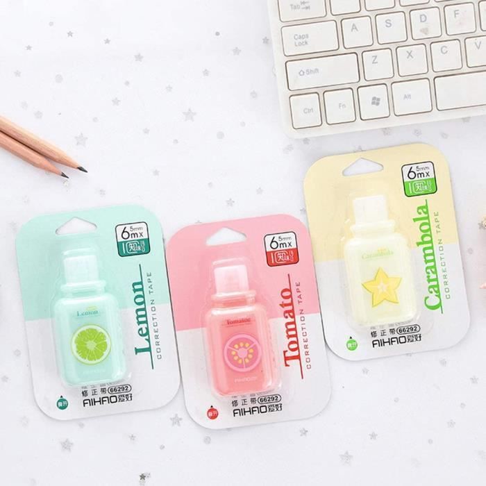 Ruban Correcteur Blanc - 7,5 X 6 Cm - Pour Corriger Stylo Bille, Roller, Gel - Fourniture De Bureau