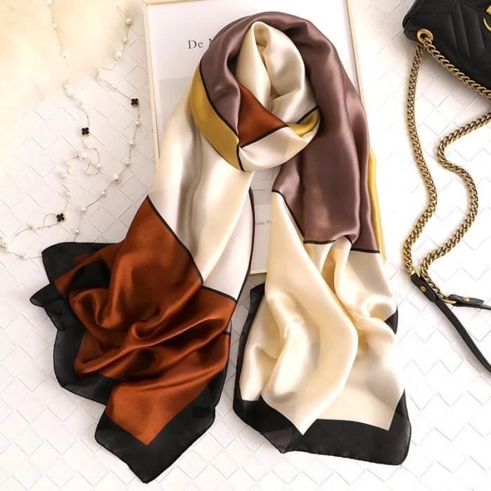 COOSUN Motif de zèbre Foulard en soie légère longue écharpe pour les femmes Enveloppe de châle