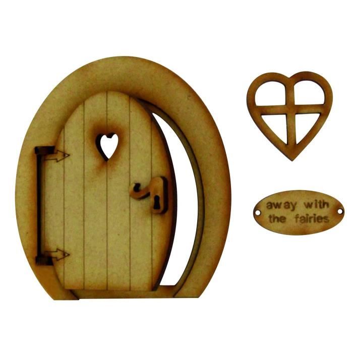 Kit Porte De Fée | Porte En Bois Cartoon Maison De Fée