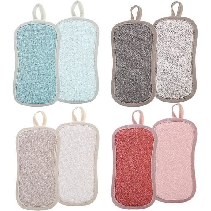 Lot 10 Éponges Vaisselle Microfibre Réutilisables Mis.Moon – Double Face Anti-Rayures