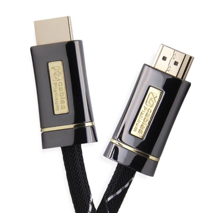 Câble HDMI haute vitesse XO Platinum 2m avec 4K, 3D, UHD