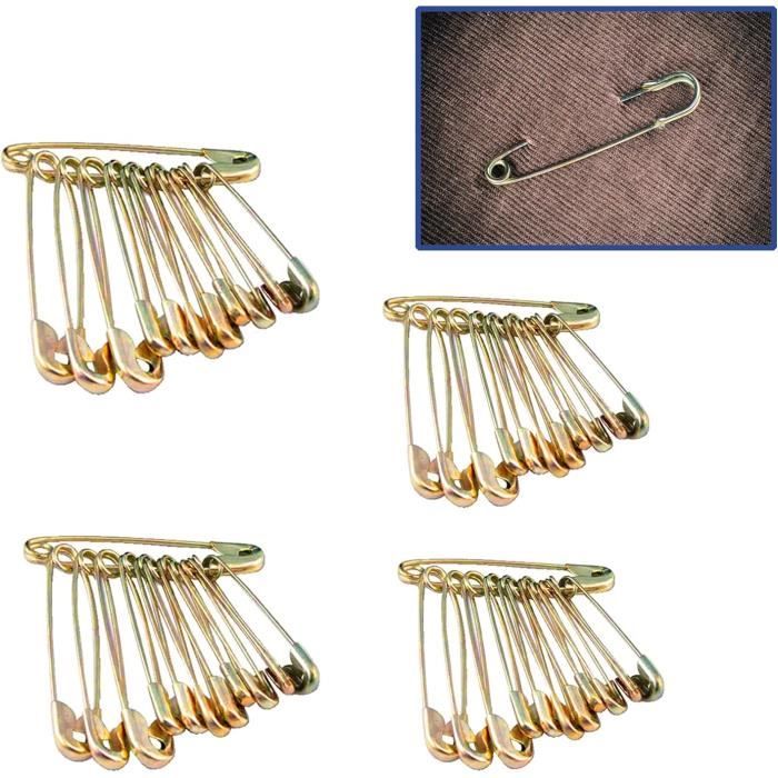 Changrongsheng 100 Pcs Épingles à Nourrice, de Sécurité Colorées, Nourrice en Métal pour Épingler Vêtements Fixer Bricoler Ménage avec Boîte Couture Sûreté, 27 mm