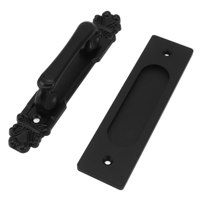 Poignée De Porte Barn Door 30.48cm Noir - Pull Flush Pour Porte De Grange Coulissante