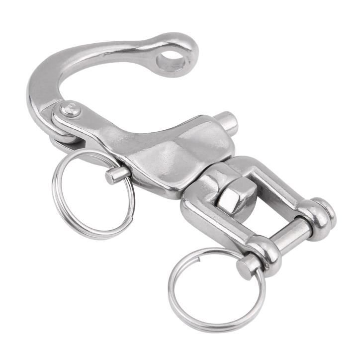 Mousqueton Pivotant En Acier Inoxydable 316 - Longueur 98 Mm - Pour Plongée, Laisse Chien, Camping - Résistant à L'Eau De Mer, Rotation 360° - 6