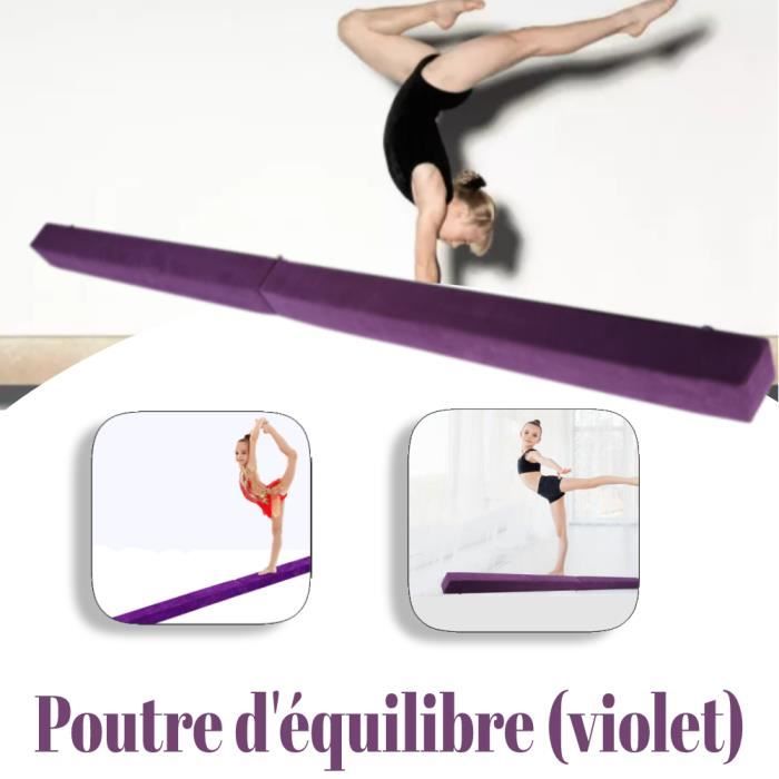 Poutre D'Équilibre Pliante En Daim Synthétique Violet 2,1 M - Gymnastique Salle à Domicile