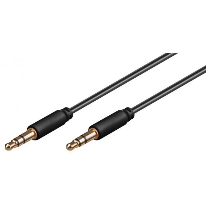 Câble audio - GOOBAY - Jack 3.5 mm - 2m - Mono et stéréo - Connecteurs 3 points