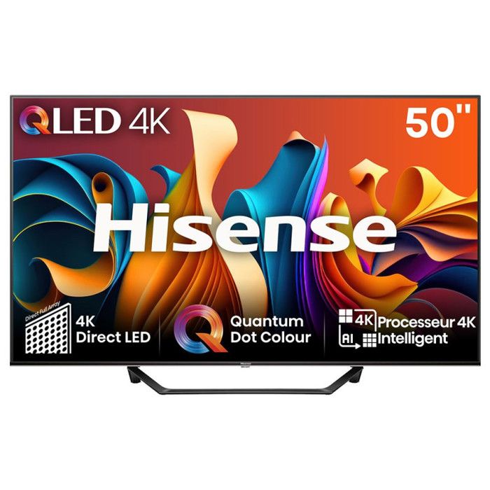 TV QLED - Hisense - 50A7NQ - 126 cm - 4K UHD - Smart TV - Écran incurvé TV QLED - Hisense - 50A7NQ - 126 cm - 4K UHD - Smart TV - Écran incurvé