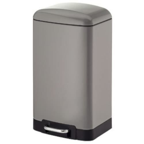 Poubelle à Pédale Kela Davino 12L - Acier Inoxydable Argent 27x23x40cm - Silent Close Pour Cuisine Et Salle De Bain