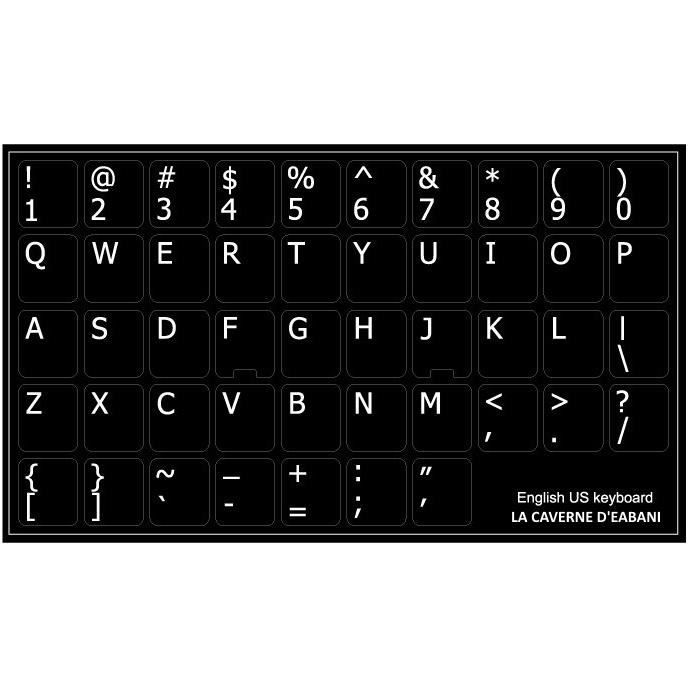 Autocollants Clavier AZERTY Français - 48 Touches PVC - Résistants à L'usure - Pour Personnaliser Ton Clavier