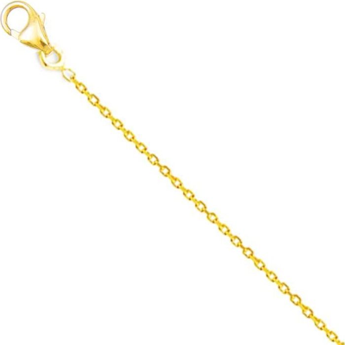 Comparer les prix de Collier Chaine Forçat Diamantée - Or Jaune Véritable - Femme ou Enfant - L'ATELIER D'AZUR - 0,85mm x 45cm