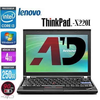 Top achat PC Portable Lenovo Thinkpad X220i Core i3 250Go 4Go pas cher