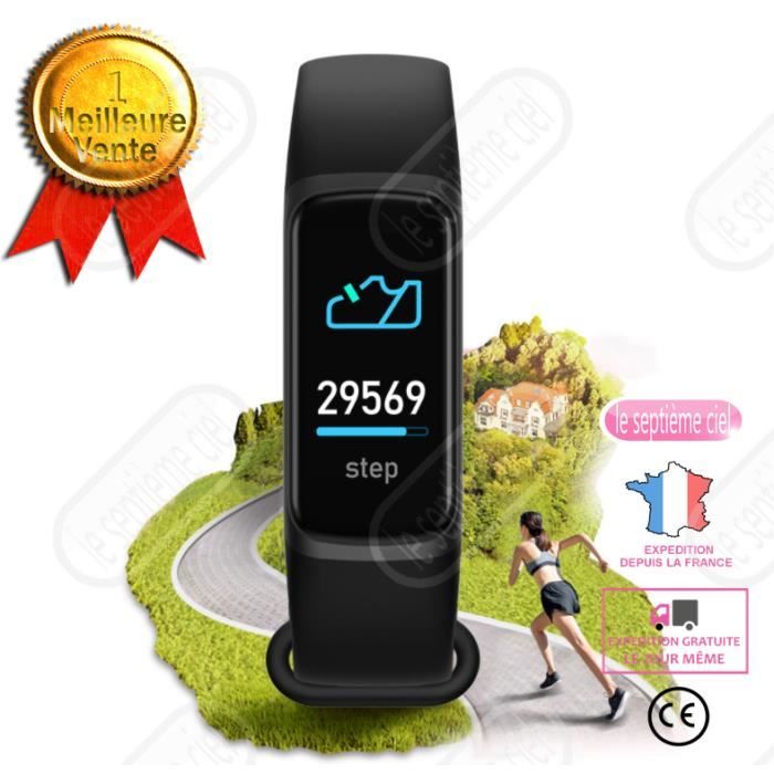 Bracelet intelligent LSC® Podomètre Fréquence cardiaque