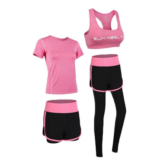 T-shirt de Sport Femme AIEVIS - Manches courtes - Rose - Fitness - Respirant  Rose - Cdiscount Sport