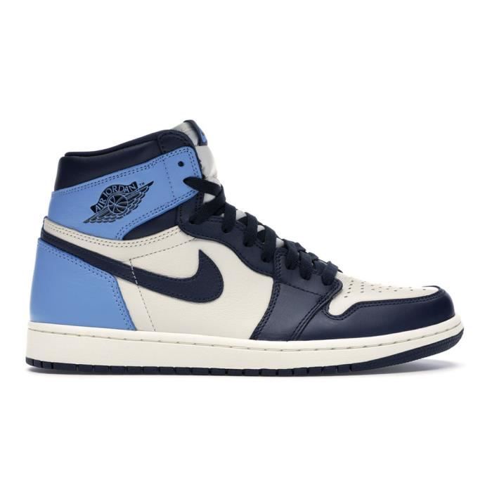 Air Jordan 1 Retro High Obsidian UNC basket pour hommes et femmes  chaussures-Bleu-Blanc-Noir Mixte - Cdiscount Chaussures
