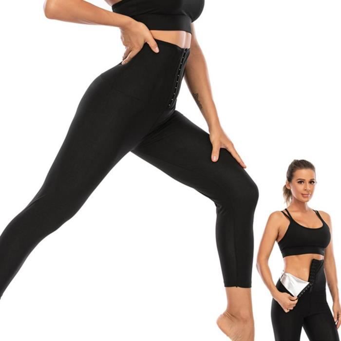 Sauna Sweat Shapewear Taille Haute pour Femme - Contrôle du Ventre - Noir