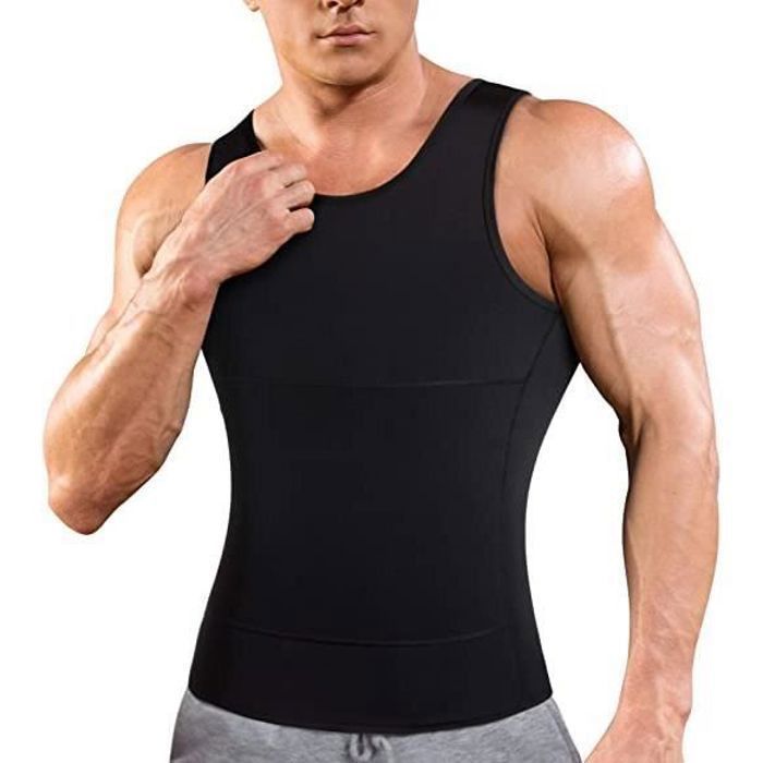 Maillots de Corps Homme Gilet Gainant Amincissante Débardeur Ventre Plat  T-Shirt