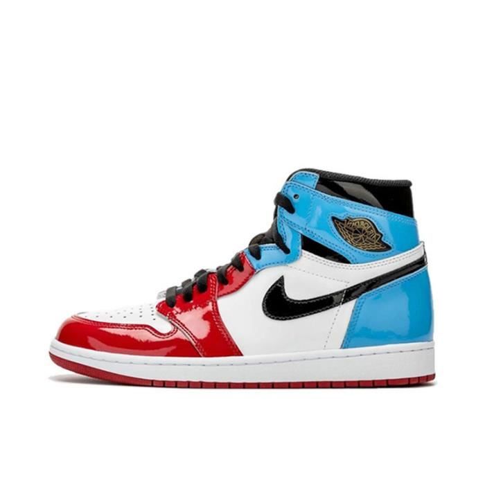 Basket Air-Jordan 1 High OG Fearless UNC Chicago Chaussure de Sport AJ 1  Homme Femme CK5666-100 Rouge/blue - Cdiscount Chaussures