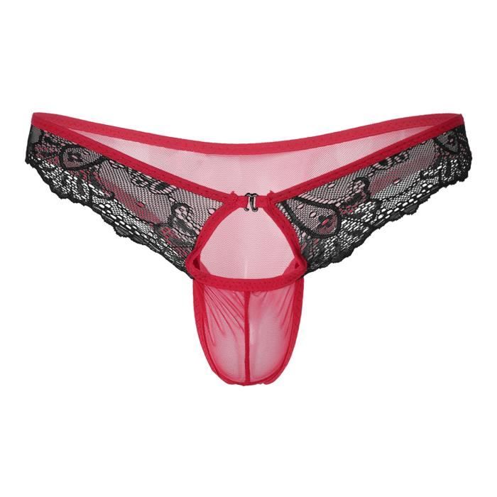 Zaldita Lingerie De Nuit Homme Slip String Sexy-Transparent Ouvert